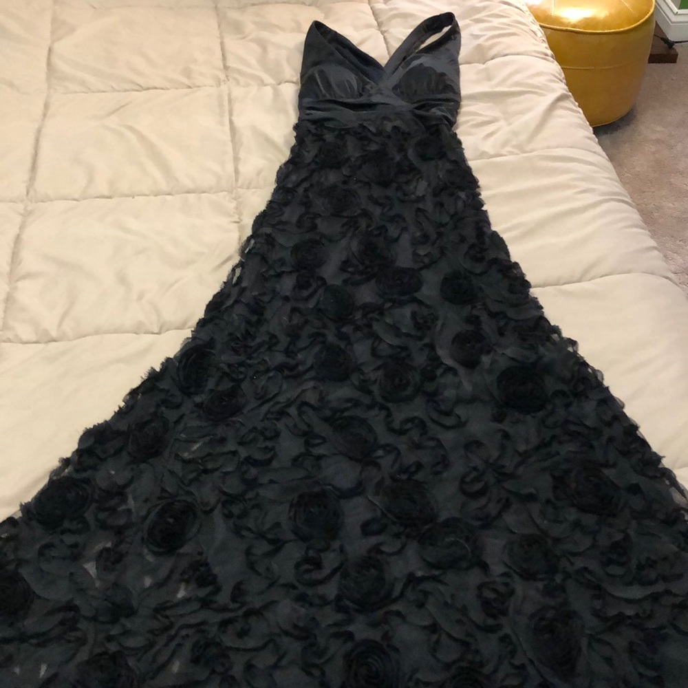 Black rose lace gown